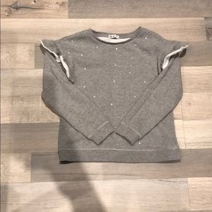 Girls ruffle sleeve sweater